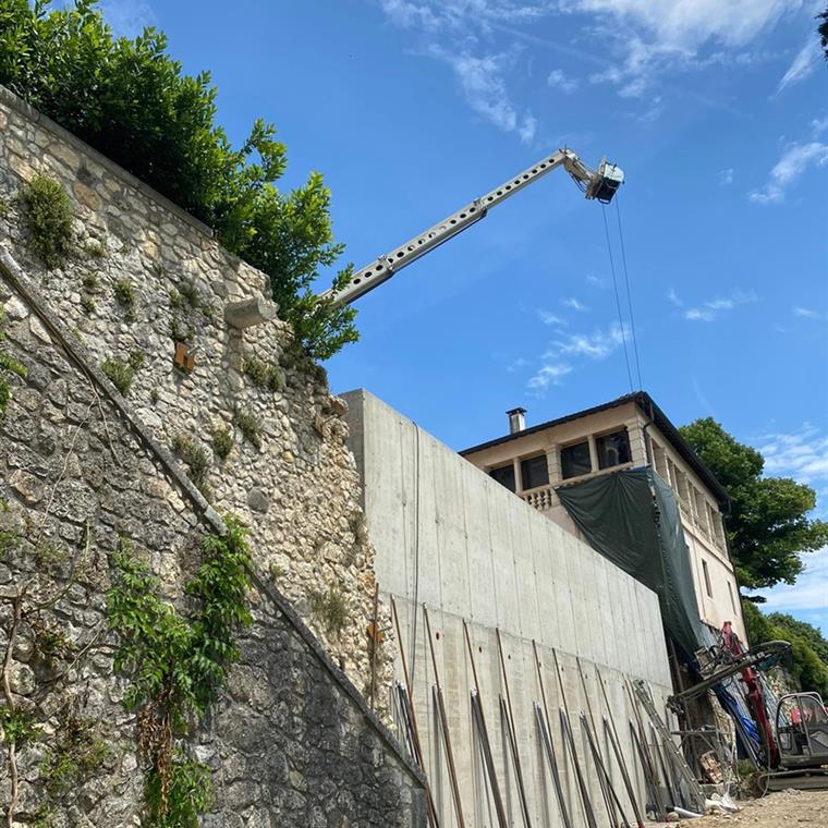 Consolidamento muro, Villa vescovile, Brendola - Vicenza